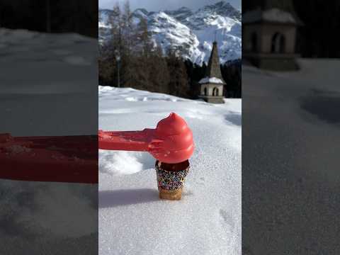 The forbidden ice cream 💩 #satisfying #snow #asmr #holidayswithshorts #christmas #viral