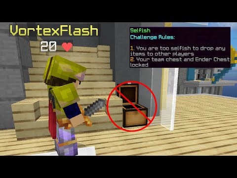 I beat the Selfish challenge in Hypixel Bedwars