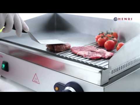 Hendi Grillplatte Profi Line 2/3 glatt, 1/3 gerillt