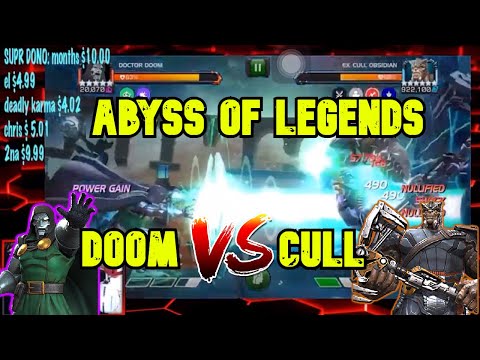 DOOM VS. CULL ABYSS OF LEGENDS( EASIEST FIGHT IN AOL)/MARVEL CONTEST OF CHAMPIONS