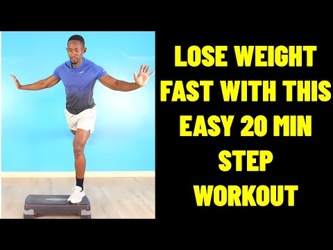 20-Minute Easy Step Aerobics Workout for Beginners to Burn Fat Fast