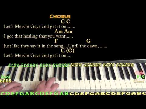 Marvin Gaye (Charlie Puth) Piano Cover Lesson in C with Chords/Lyrics