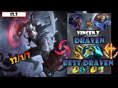 ENG SUB【Vincent Draven】S12 CN Best Draven Vs Ezreal | 32 Kills