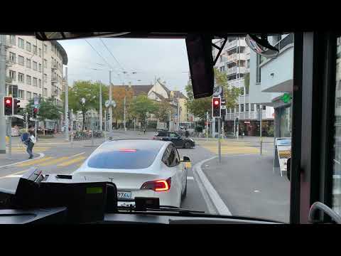 🇨🇭 Cab Ride VBZ Buslinie 76 von Bahnhof Wiedikon nach Binz Center & zurück zum Bahnhof Wiedikon [4K]
