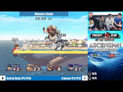 "Ascension 12/17/16" - SoCal Boiz (ZSS/Marth & Ganon/Ike) v. Cancer (Mario & Wario) - Winners Finals