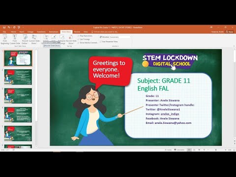 Grade 11 English FAL 20 April 2020