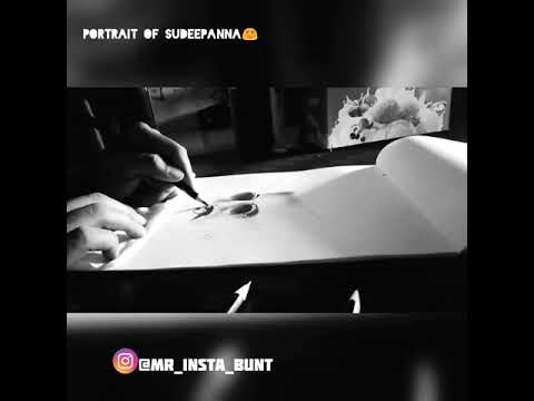 pavan kumar alva pencil drawing of kiccha sudeep