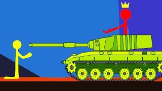 У НЕГО ТАНК, ОН СЕЙЧАС ВЗОРВЕТ НАС! САМАЯ ЭПИЧНАЯ БИТВА НА ТАНКАХ В STICK FIGHT