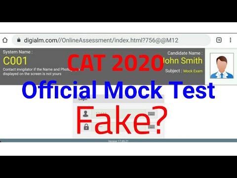 Is CAT 2020 Test Fake?? Official CAT 2020 Mock Link
