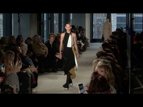 Models and designer on the runway for the Proenza Schouler Fashion Show in NYC
