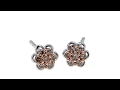 0 14ctw Colored Diamond Cluster Stud Earrings
