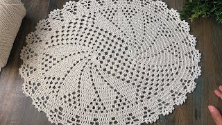 Elegant&unique crochet Oval crochet doily🤩