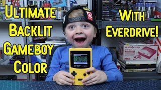The Ultimate Gameboy Color Backlight Setup! GB Boy Color With Everdrive!