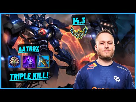 KC CABOCHARD: AATROX VS DARIUS (TOP) TRIPLE KILL - EUW CHALLENGER - PATCH 14.3