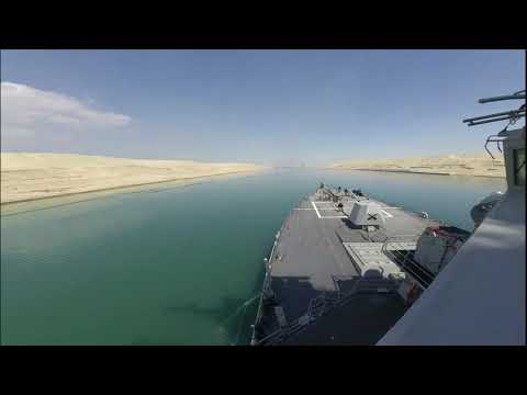 USS Winston S. Churchill (DDG 81) transits the Suez Canal