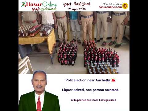 Liquor Seized in Police Raid Near Anchetty; One Arrested