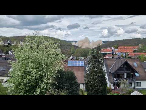 A45: Sprengung Rahmede-Talbrücke bei Lüdenscheid