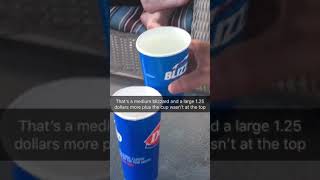 Dairy Queen is lying to us (DONT BUY LARGE BLIZZARD FROM DAIRY QUEEN) 1.50$ more