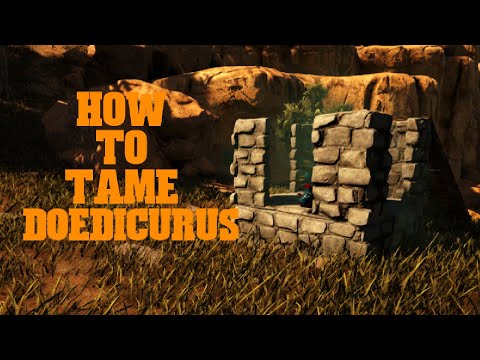 ARK Survival Evolved Guide  How to tame Doedicurus with traps and easy tame! Part-1
