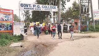 preview picture of video 'रैली में  वोट का महत्व के बारे में बताए government PG College Narayangarh'