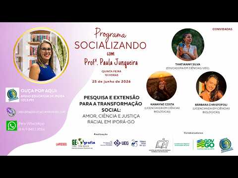 Pesquisa e extensão para a tranformação social 25/05/2026
