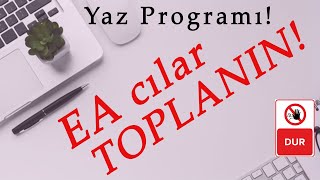 2021 TAYFA İÇİN HAFTALIK PROGRAM(8 - 14 HAZİRAN) EA'cılar için çalışma