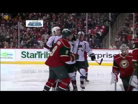 John Mitchell goal. 19 Jan 2013 Colorado Avalanche vs Minnesota Wild. NHL Hockey