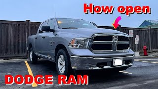 Dodge Ram 1500 - HOW OPEN THE HOOD / BONNET