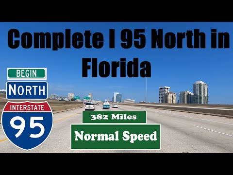 4k Complete I 95 North in Florida. 382 Miles. Interstate 95 North