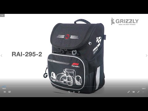 Миниатюра изображения товара Школьный рюкзак Grizzly RAl-295-2 (черный)