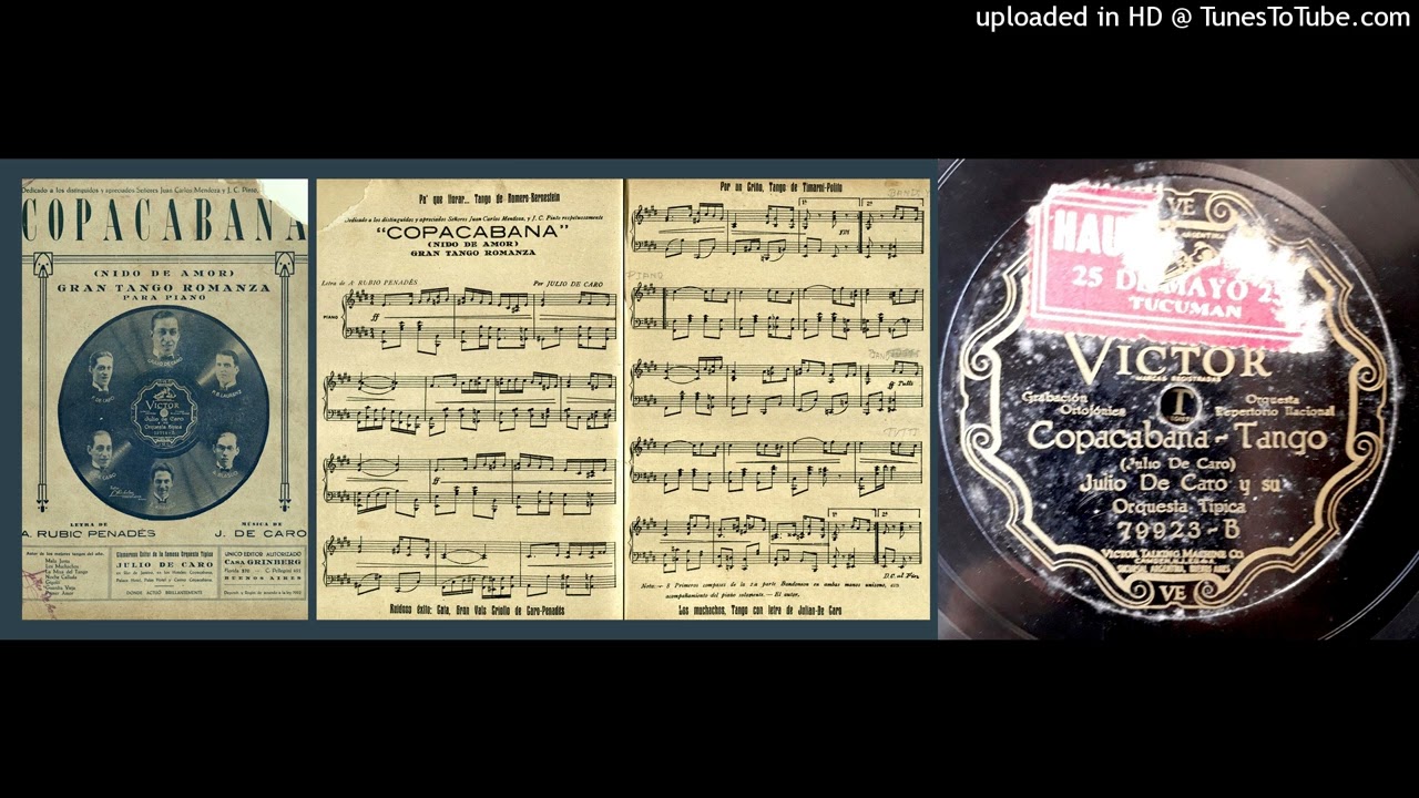 Copacabana (Nido de amor) - Orquesta Típica De Caro -1927