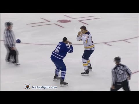 Marcus Foligno vs Mark Fraser Jan 21, 2013