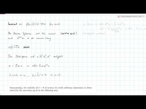 #002 | Einführung in die nicht lineare Dynamik -- Lineare Systeme