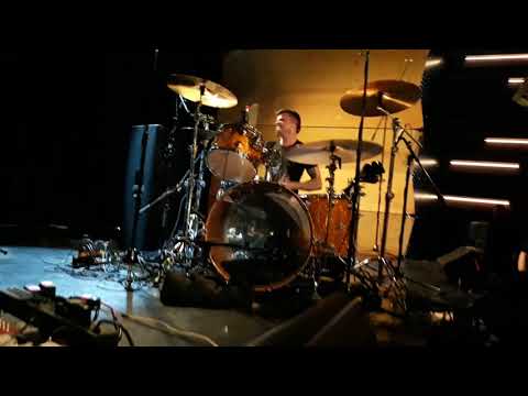 Coady Willis shredding the drums Big Business Tacoma 4-19-19