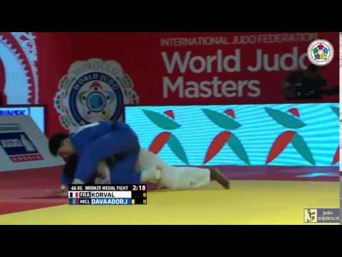 Judo 2015 World Masters Rabat: Korval (FRA) - Davaadorj (MGL) [-66kg] bronze