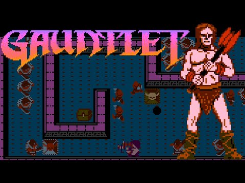 Gauntlet (NES) video game port |  full game session for 1 Player using Warrior as Hero 🎮