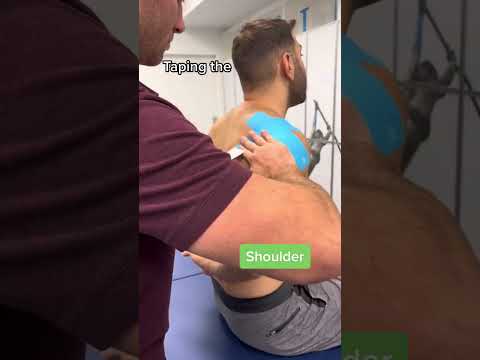 Taping the shoulder for pain relief with Spidertech I-Strips! #painmanagement #shoulderpain ￼