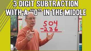 3 Digit Subtraction with a 0 in the middle ⭐Regrouping Made Easy