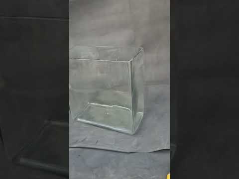 SPECIMEN JAR SODA GLASS RECTANGULAR WITH LID