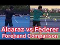 Carlos Alcaraz vs Roger Federer Forehand Comparison (Pro Tennis Technique Explained)