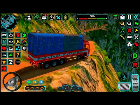 Indian Truck Driving In Dangerous Road । Offroad Indian Lorry Truck Simulator । Indian Truck Games