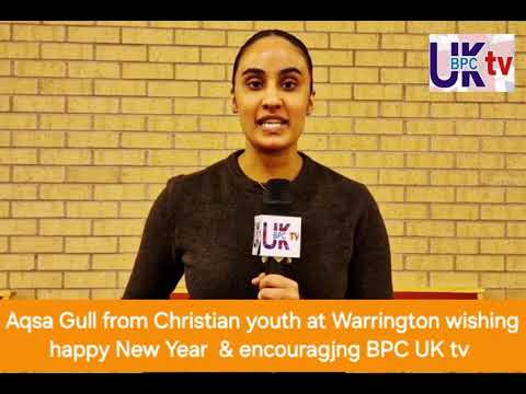 Aqsa Gull from youth wishing New Year at Warrington 
