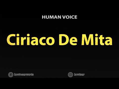 How To Pronounce Ciriaco De Mita
