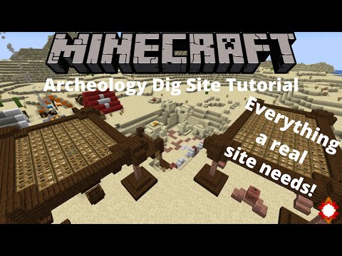 Minecraft How to Build an Archeology Dig Site -Tutorial-