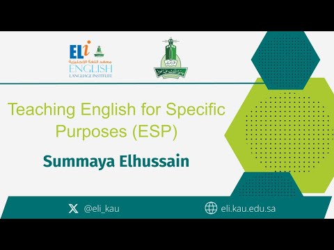 Teaching English for Specific Purposes ESP