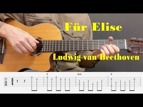 Für Elise - Ludwig van Beethoven - Fingerstyle guitar with tabs