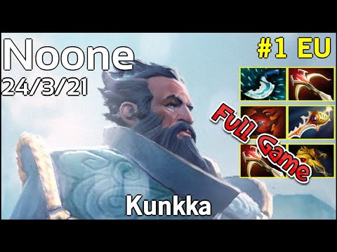 Noone   Kunkka - Dota 2 Full Game 7.18