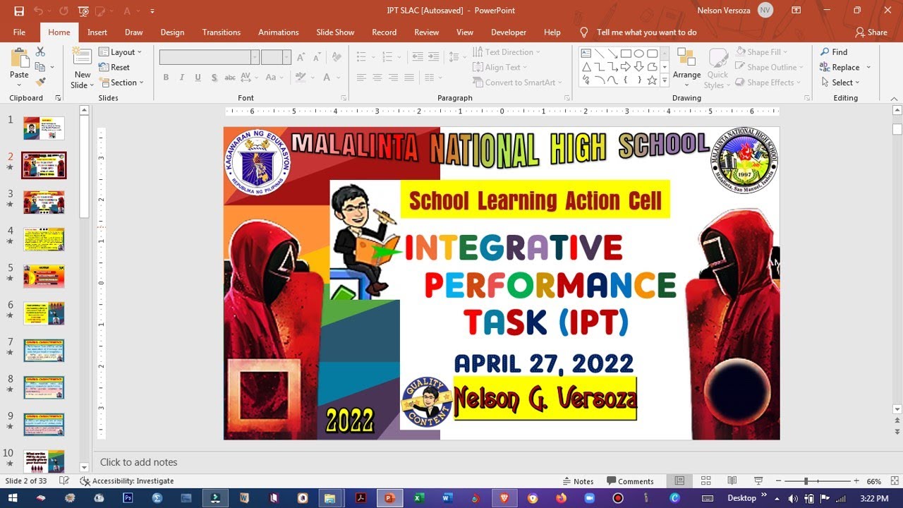 INTEGRATIVE PERFORMANCE TASK (IPT) CRAFTING