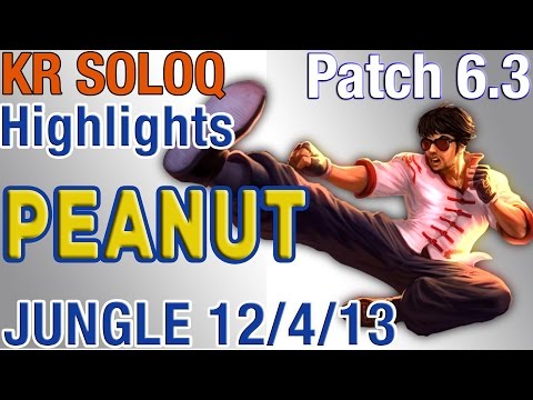 ROX Tigers Peanut - Lee Sin Jungle - S6 Kr LoL Master Highlights #48