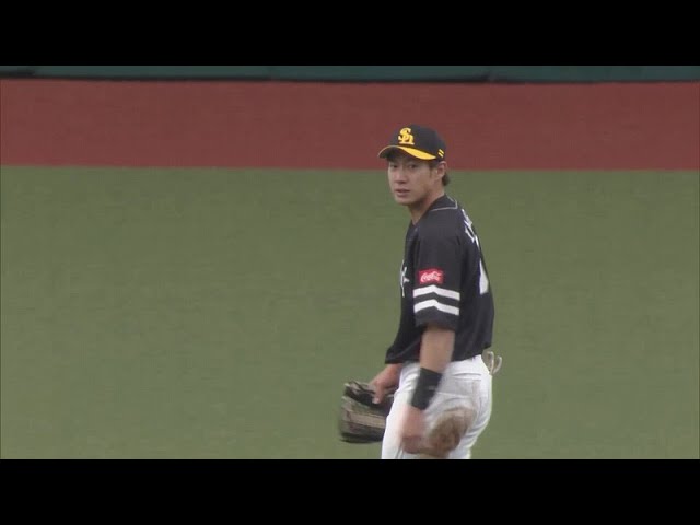 【3回裏】ホークス・柳田 自慢の強肩で追加点を許さない!! 2021/4/18 L-H